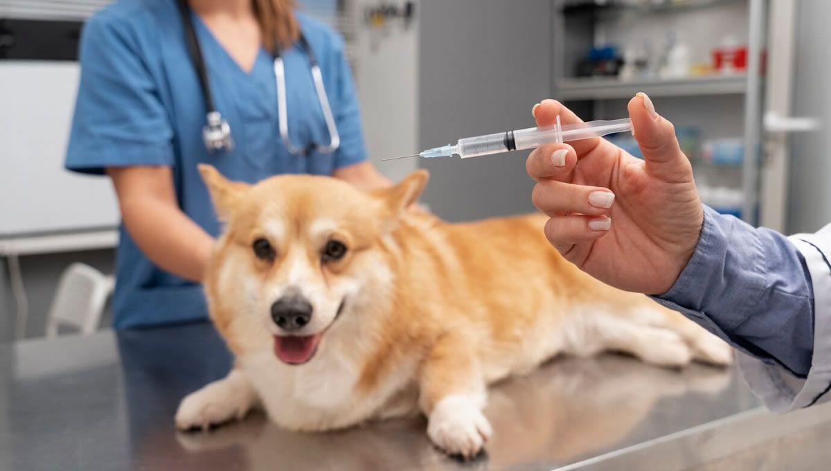 Administran medicamentos veterinarios a un perro que presentó porteriomente acontecimientos adversos. (Foto: Freepik)