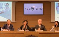 Ignasi Biosca durante la presentación de los datos financieros de Reig Jofre en la Bolsa de Madrid.