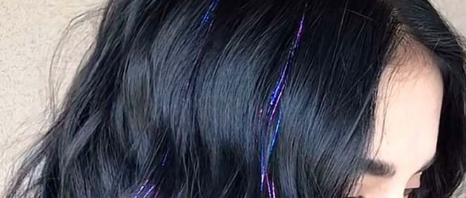 Tiras de colores en el pelo (Foto. Pinterest)