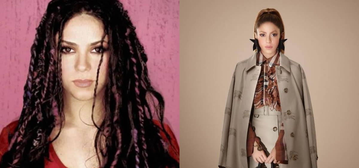 Shakira antes y después de sus operaciones estéticas (Foto. Fotomontaje Estetic.es)