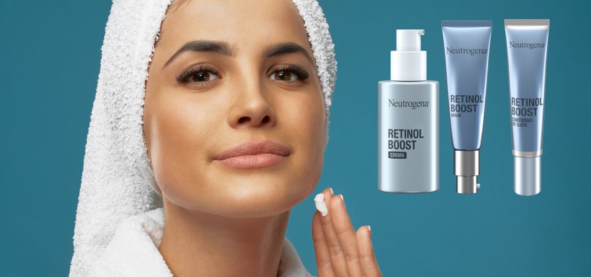 'Retinol Boost' de Neutrogena para eliminar arrugas (Foto. Fotomontaje Estetic.es)
