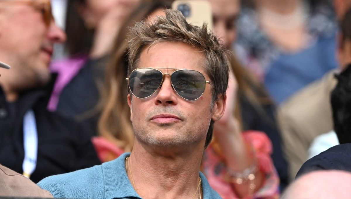 Brad Pitt en Wimbledon (Foto. BBC Sports)