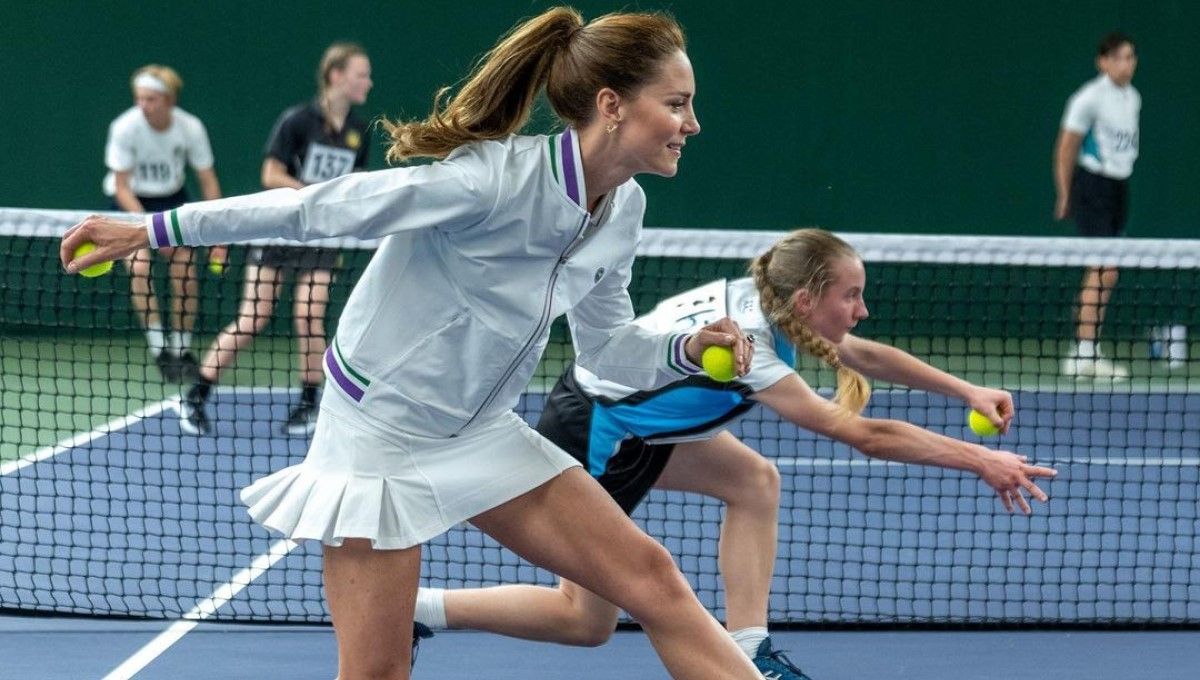 Kate Middleton jugando al tenis (Foto. @princeandprincessofwales)