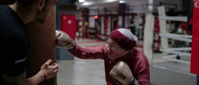Nancy realizando uno de sus entrenamientos de boxeo (Foto. Reuters  Umit Bektas)
