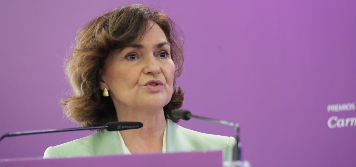 La exvicepresidenta del Gobierno, Carmen Calvo. (Foto. Tw @CarmenCalvo )