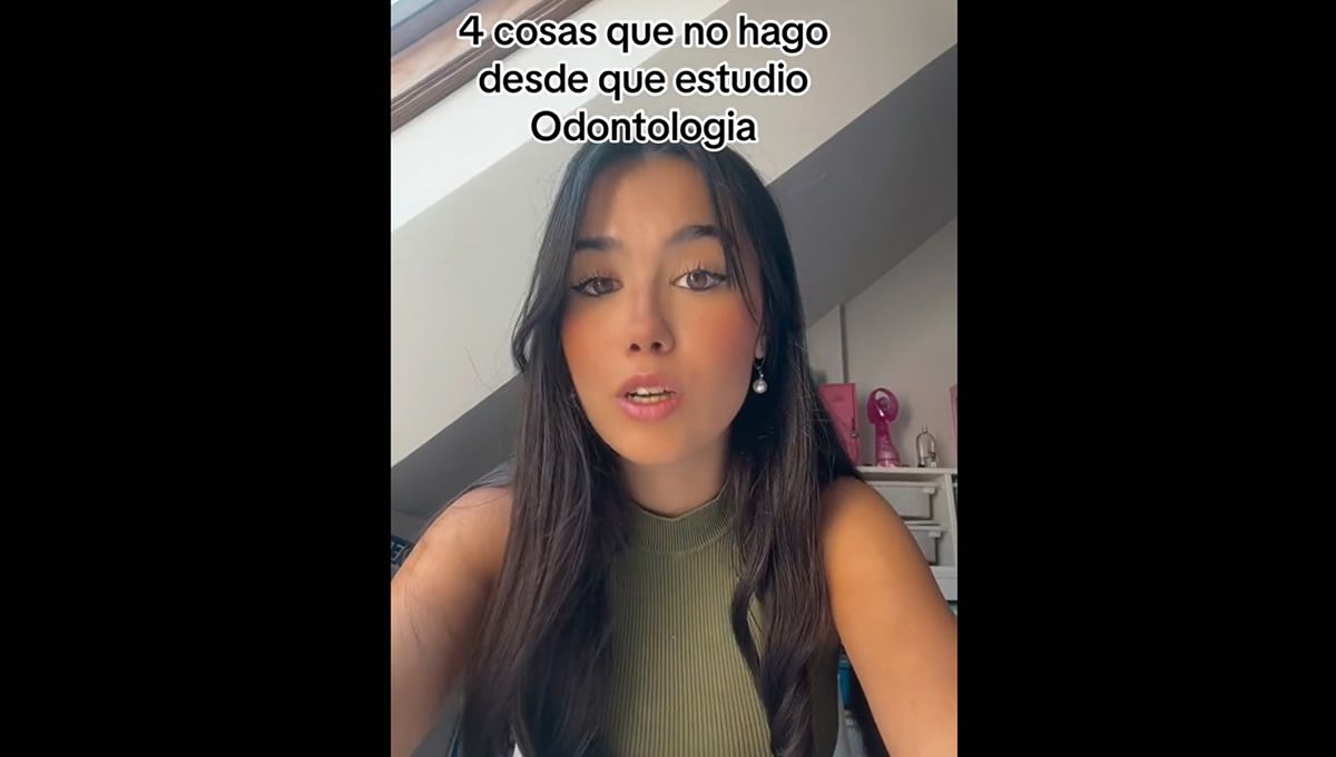 Carlota habla en su cuenta de TikTok sobre odontología (Fuente: TikTok)