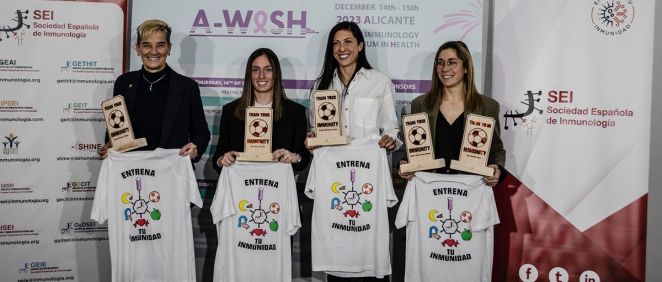 Las deportistas embajadoras de la campaña 'Entrena tu Inmunidad' de la SEi (Foto. SEI)