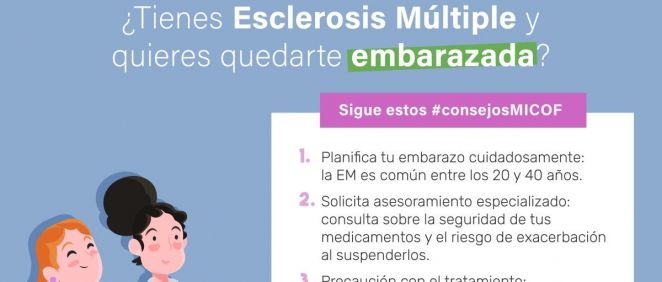 Consejos del Micof para mujeres con esclerosis múltiple que buscan el embarazo (Foto. @micofvlc)