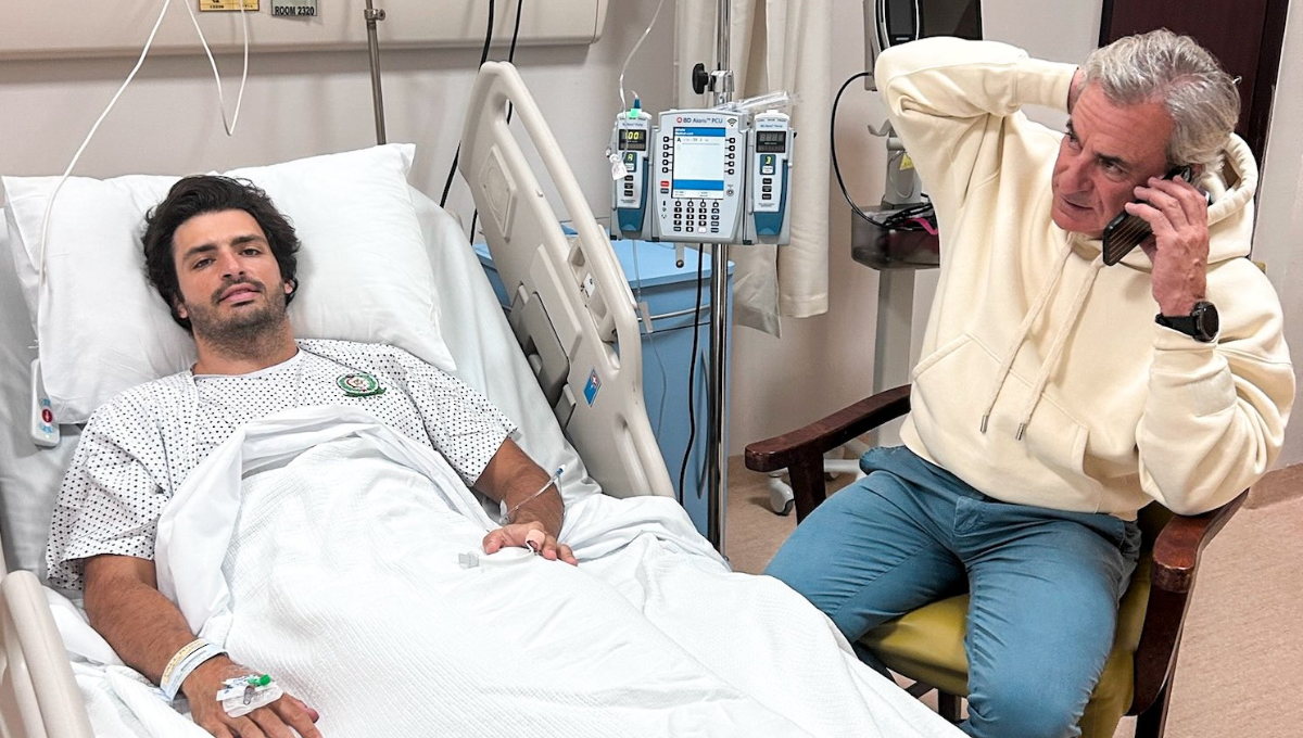 Carlos Sainz, operado de apendicitis (Foto: X)