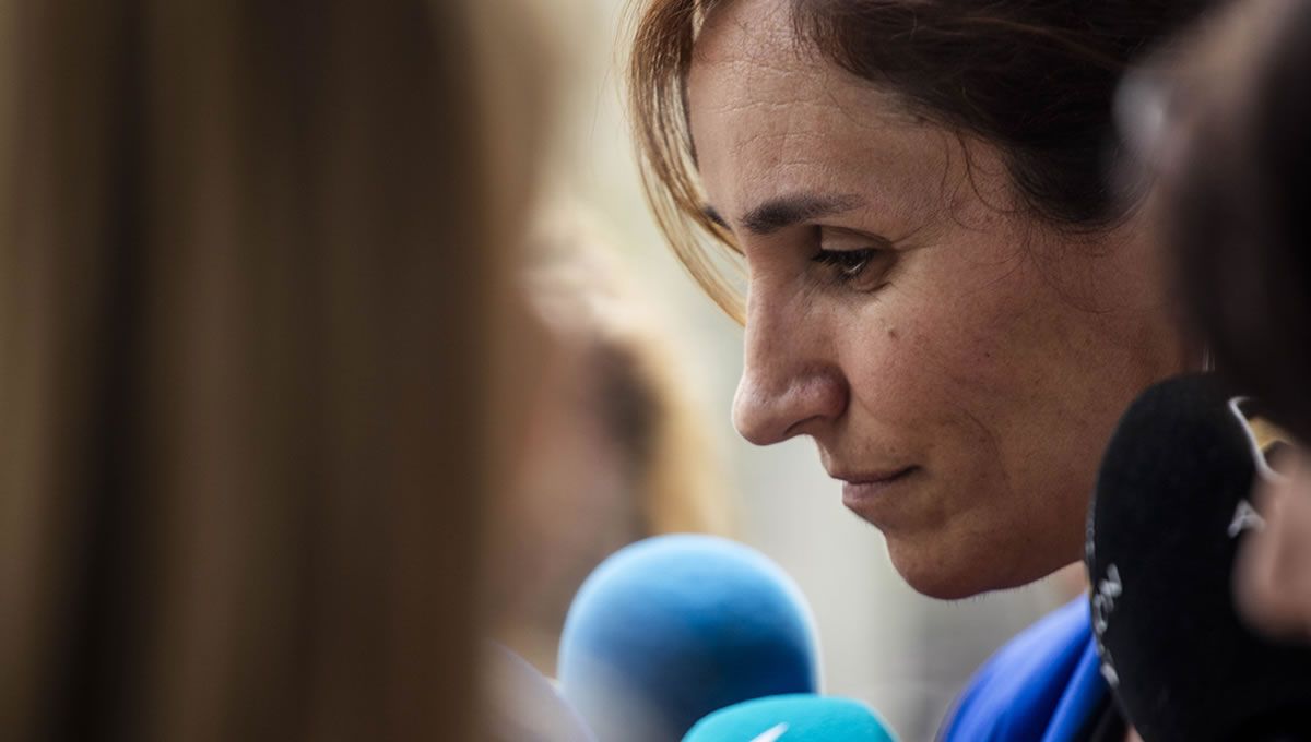 Mónica García en una reflexión ante los periodistas (Foto: Sanidad)