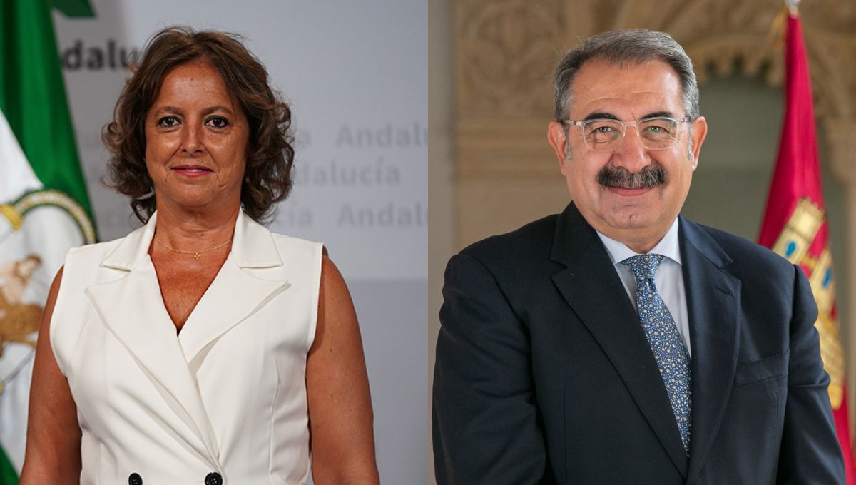 Catalina Garcia y Jesús Fernández Sanz, consejeros de Sanidad de Andalucía y Castilla La Mancha respectivamente (Foto. Fotomontaje ConSalud.es)