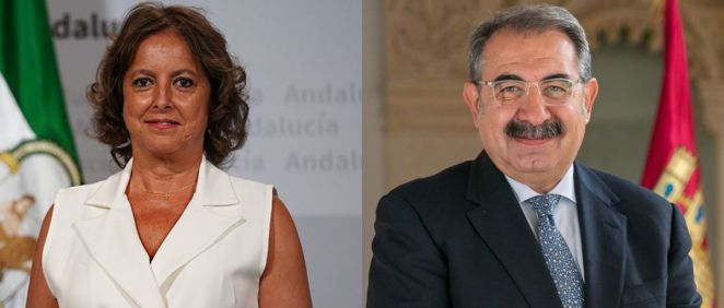 Catalina Garcia y Jesús Fernández Sanz, consejeros de Sanidad de Andalucía y Castilla La Mancha respectivamente (Foto. Fotomontaje ConSalud.es)