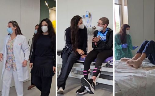 Rosalía visita a los niños con cáncer ingresados en el Hospital Sant Joan de Déu