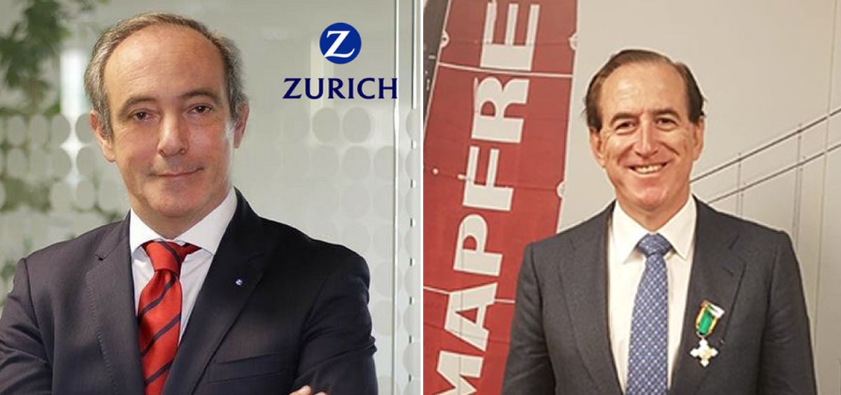 De izq. a dcha.: Vicente Cancio, CEO de Zurich Seguros; y Antonio Huertas, CEO de Mapfre.