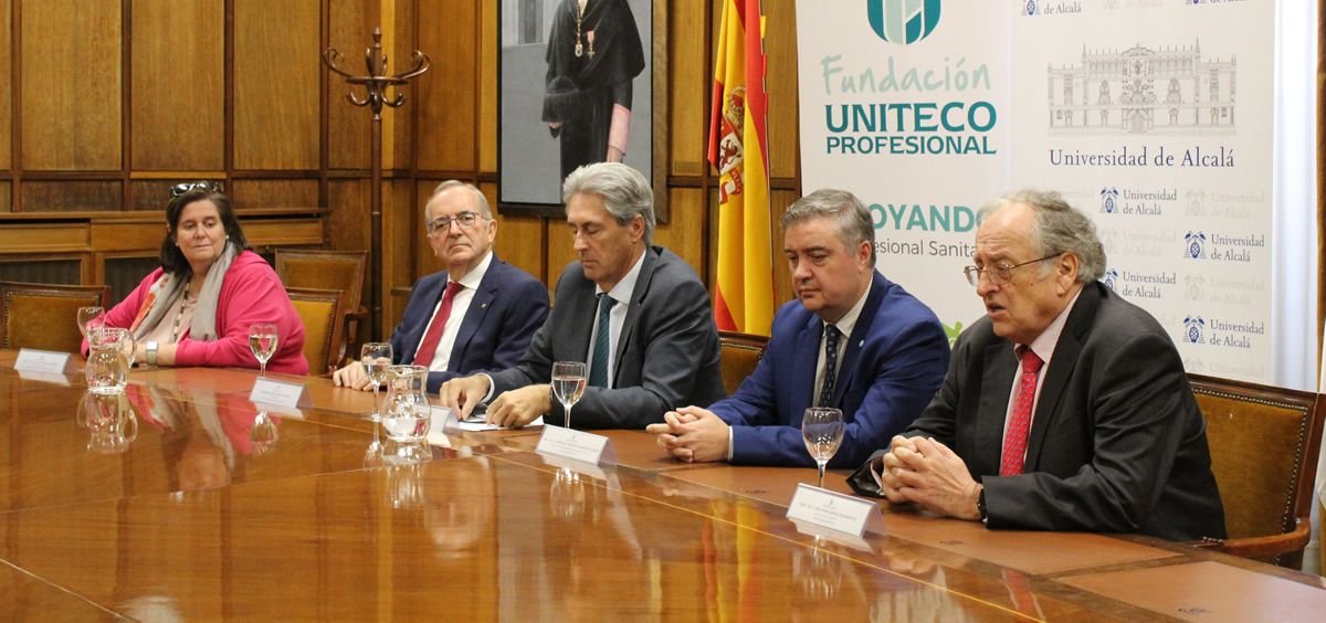 La Fundación Uniteco y la Universidad de Alcalá de Henares (UAH) han renovado su compromiso con respecto a la Cátedra de Salud, Derecho, Seguro y Responsabilidad Civil para los próximos tres años (Foto. Fundación Uniteco)