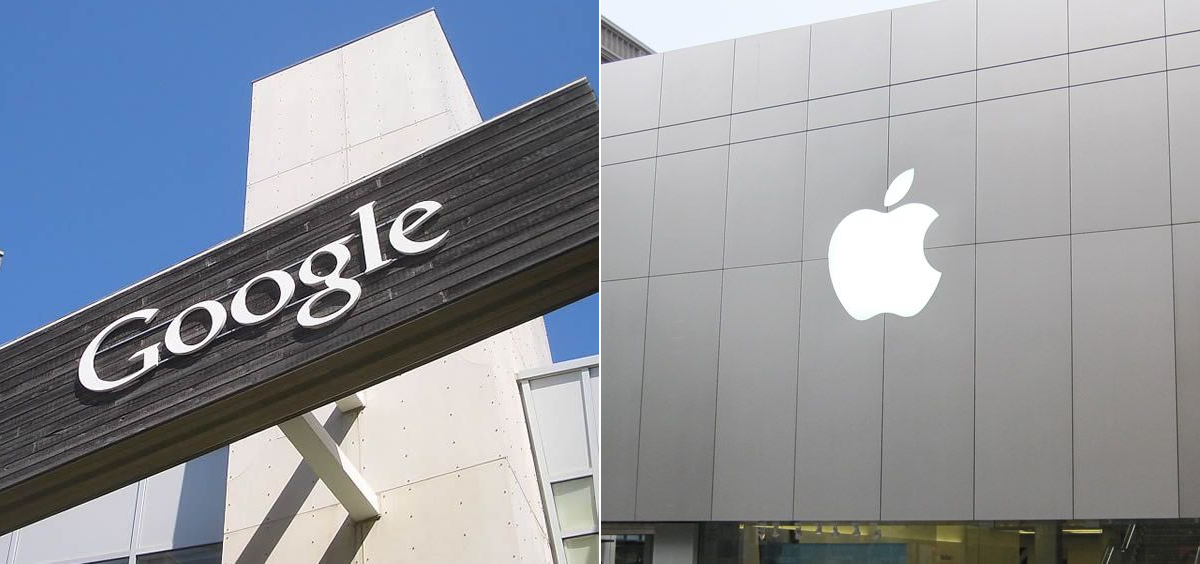 Sedes de Google y Apple (Fotomontaje ConSalud.es)