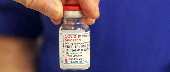 Vial de la vacuna de Moderna (Foto. Steve Parsons PA Wire dpa)