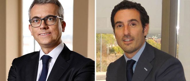 Jesús Ponce, director general de Novartis y presidente del Grupo Novartis España; y Joaquín Rodrigo Poch, director general de Sandoz España.