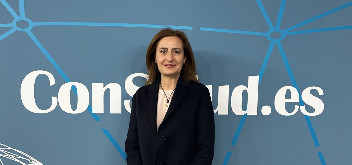 Cristina Henríquez de Luna, presidenta y consejera delegada de GSK España, durante una entrevista en ConSalud TV, hace balance de la compañía durante este 2021 (Foto. ConSalud)