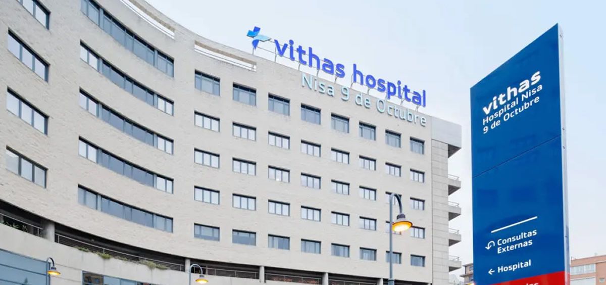 El Hospital Vithas Valencia 9 de Octubre (Foto. Grupo Vithas)