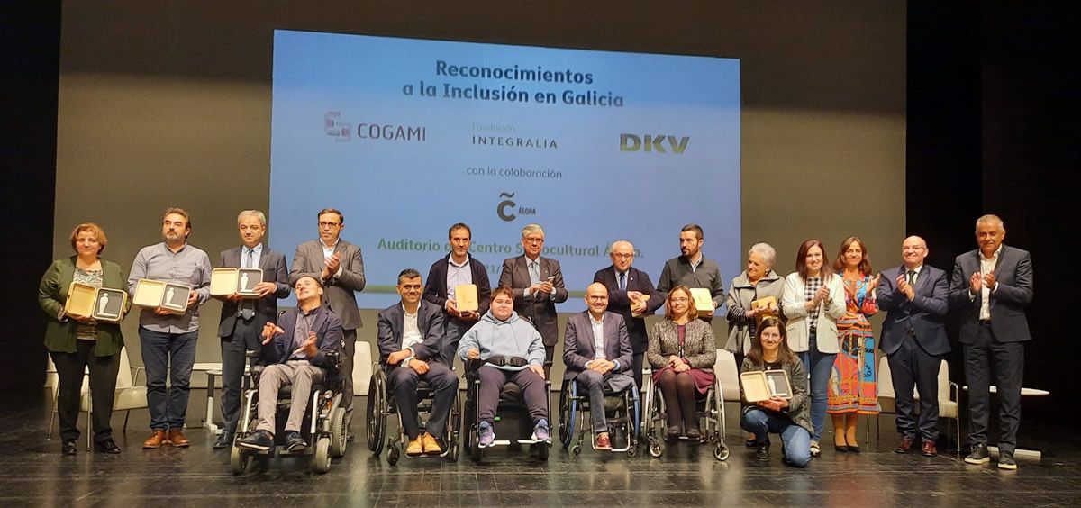 Reconocimientos a la inclusión en Galicia de la Fundación Integralia, DKV y COGAMI (Foto. DKV)