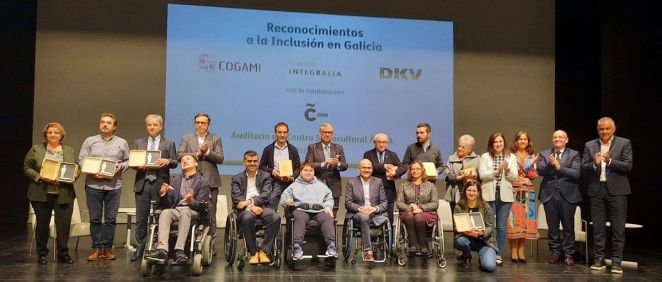 Reconocimientos a la inclusión en Galicia de la Fundación Integralia, DKV y COGAMI (Foto. DKV)