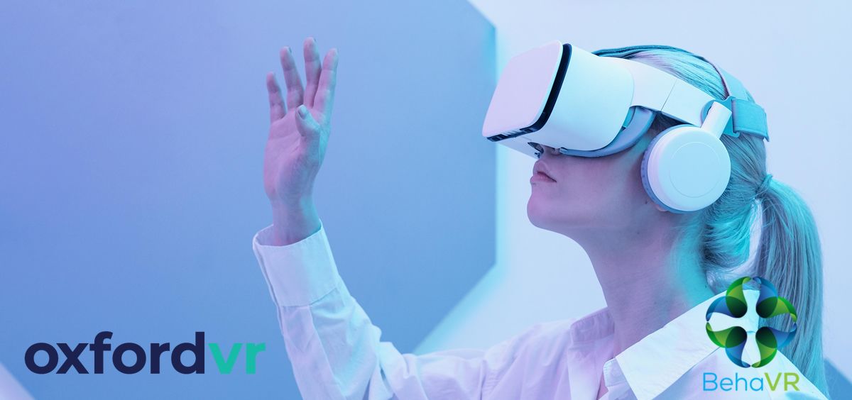 Realidad virtual OxfordVR y BehaVR (Foto. Montaje Consalud)
