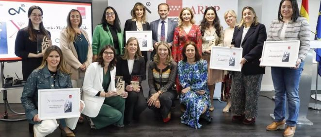 Foto de familia de las premiadas (Foto. Premios Madrid Flexible)