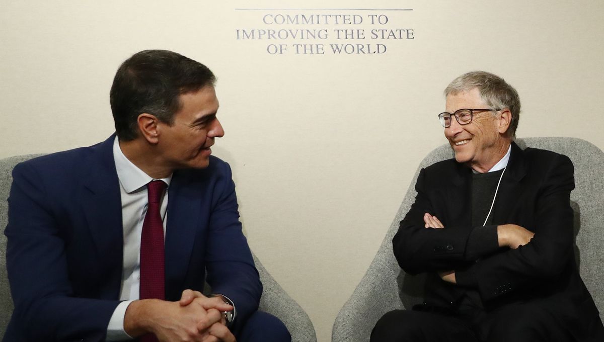 Pedro Sanchez y Bill Gates (Foto. Moncloa)