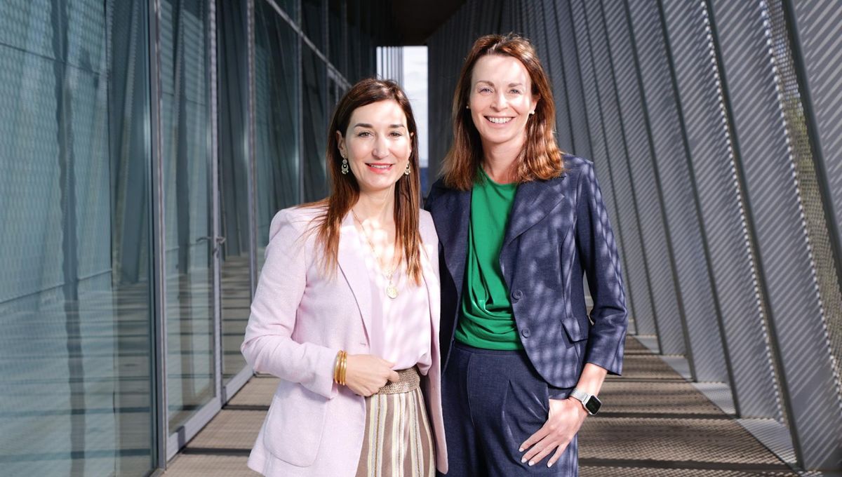 Sandra Orta, directora general de BMS España y Portugal, y Monica Shaw, vicepresidenta senior y directora de BMS para Europa (Foto. BMS)