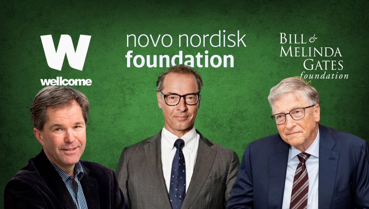 John-Arne Røttingen, Mads Krogsgaard Thomsen y Bill Gates (Foto. Montaje)