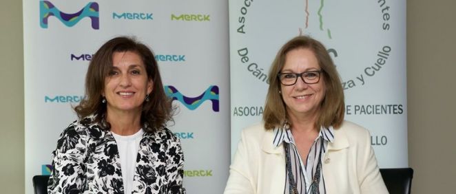 Ana Polanco, directora de Corporate Affairs de Merck junto a María Jesús Romero, presidenta de APC.