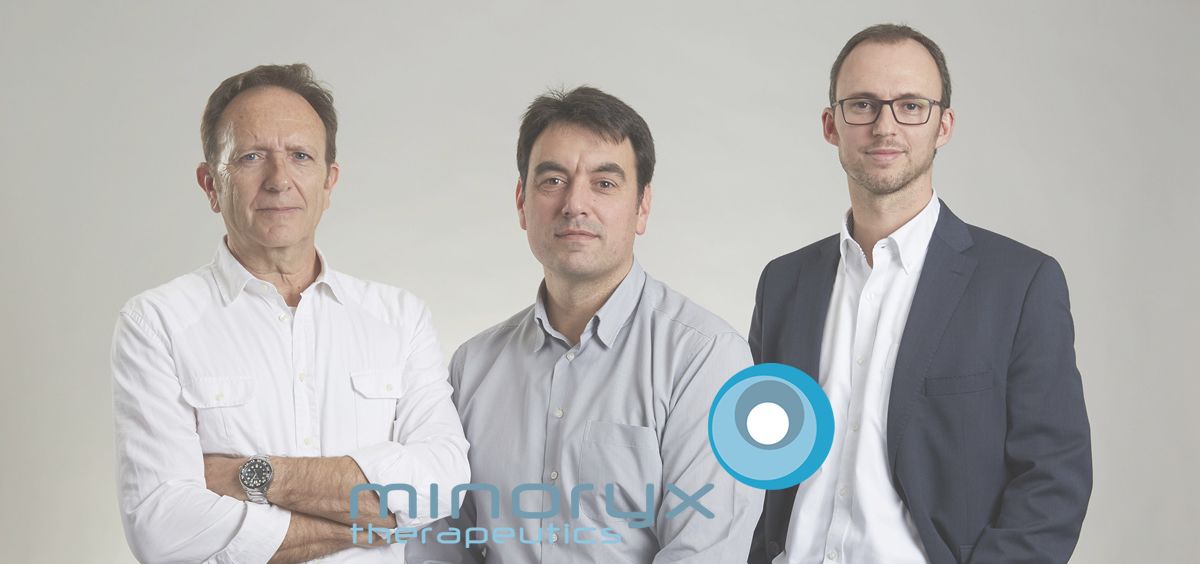 De izquierda a derecha, Joan Aymamí, Xavier Barril y Marc Martinell, cofundadores de Minoryx Therapeutics