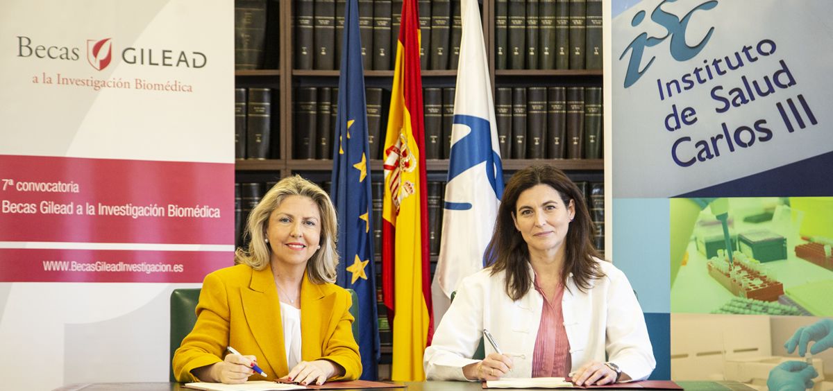 De izq. a dcha.: María Río, vicepresidenta y directora general de Gilead España; y Raquel Yotti, directora general del ISCIII