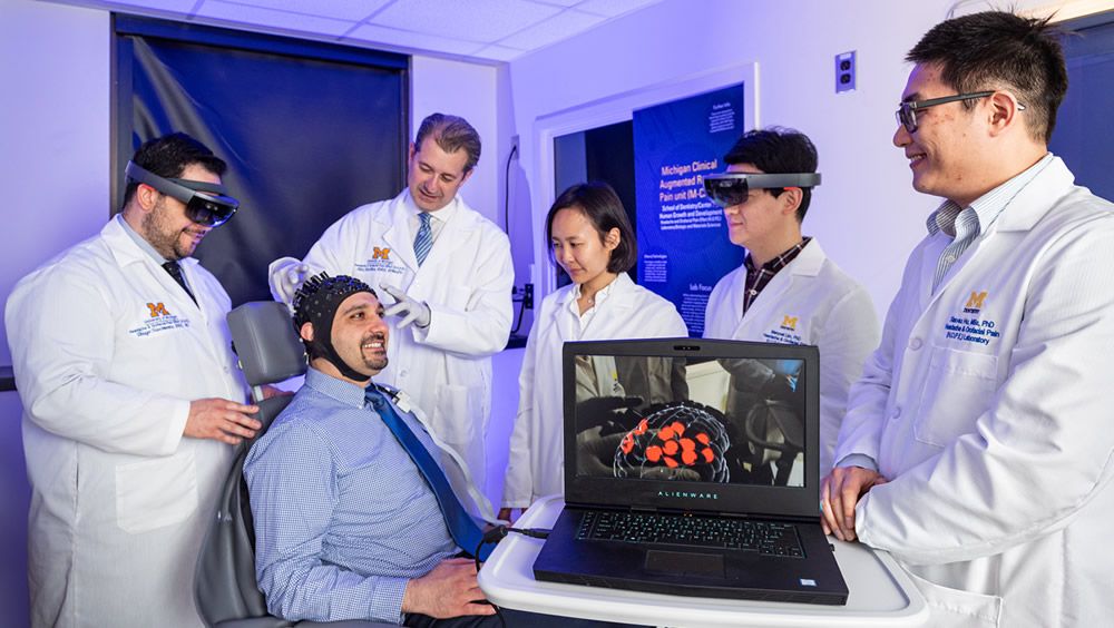 El sistema de realidad aumentada para analizar el dolor en los pacientes (Foto. Universidad de Michigan)