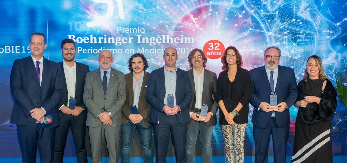 Ganadores de la 32ª edición del Premio Boehringer Ingelheim al Periodismo en Medicina (Foto. ConSalud)