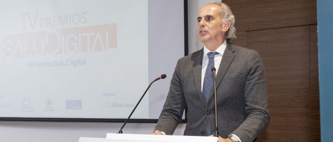 Enrique Ruiz Escudero, consejero de Sanidad de la Comunidad de Madrid, clausura los Premios SaluDigital 2020 (Foto: Óscar Frutos)