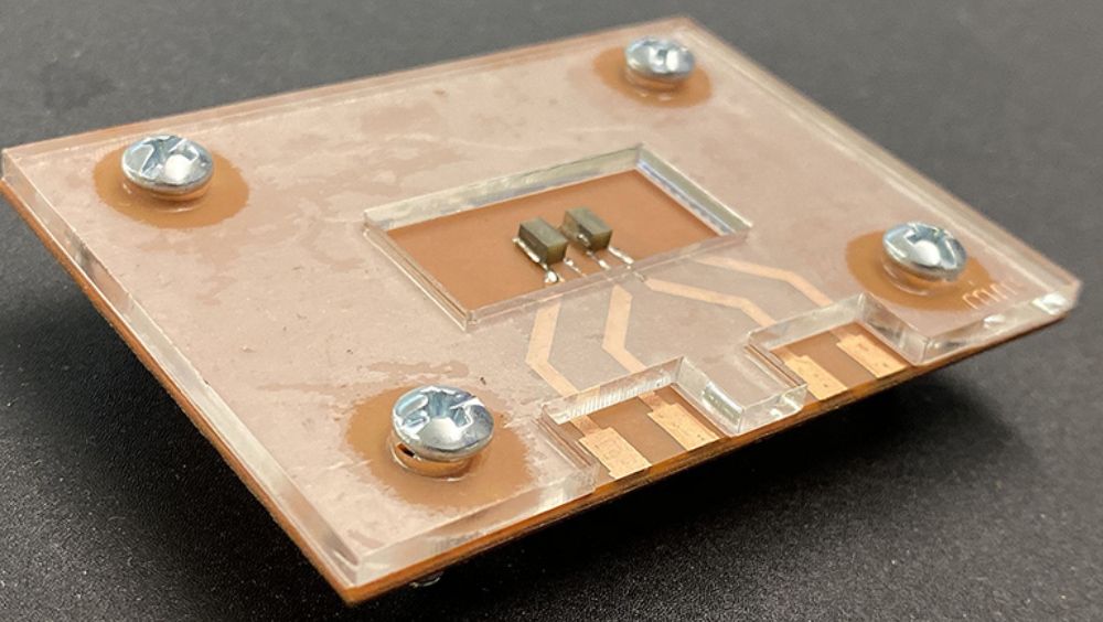 Este chip podrá permitir la realización de pruebas sobre la rigidez a gran escala para determinar cómo las distintas enfermedades se desarrollan (Foto. Lab on a Chip)