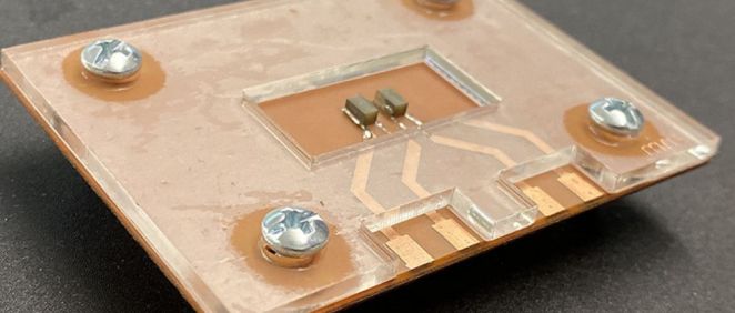 Este chip podrá permitir la realización de pruebas sobre la rigidez a gran escala para determinar cómo las distintas enfermedades se desarrollan (Foto. Lab on a Chip)