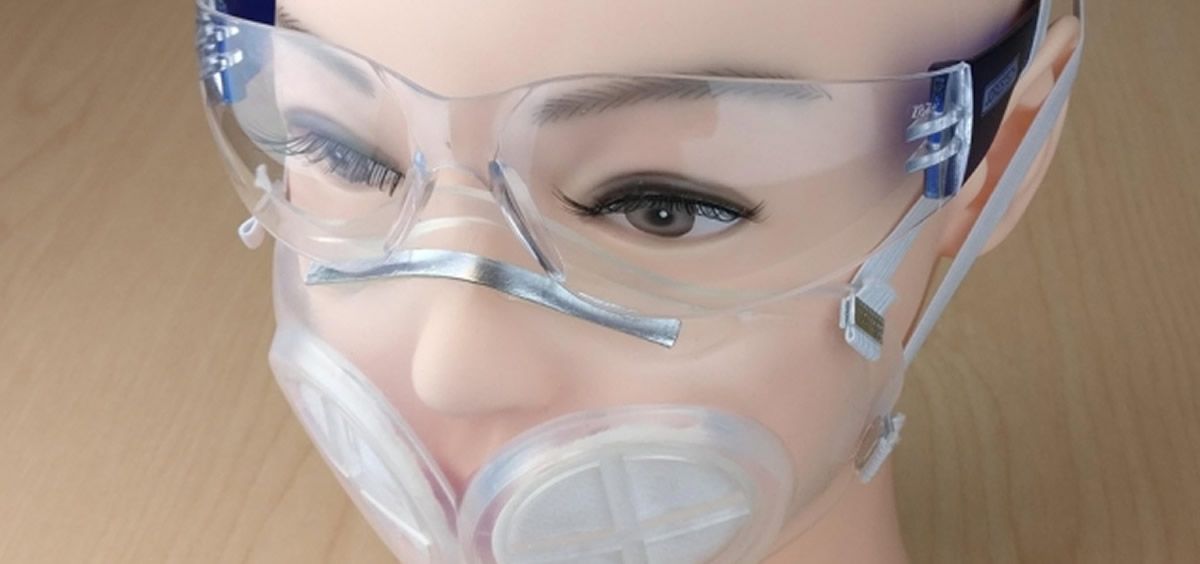 Investigadores diseñan una mascarilla de goma de silicona reutilizable. (Foto. MIT y del Hospital Brigham and Women's)