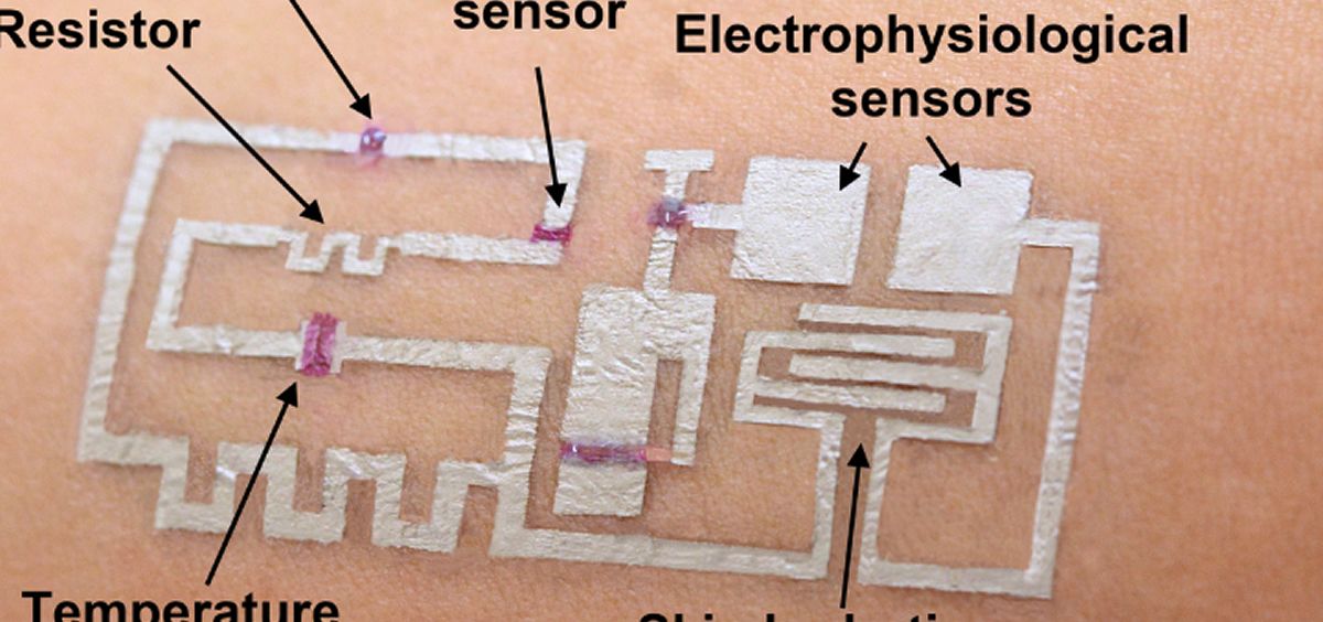 Desarrollan una forma de escribir circuitos electrónicos directamente sobre la piel. (Foto. Universidad de Houston)