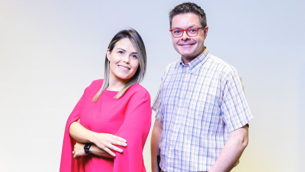 Gabriela Jiménez y Oriol Casanovas, dos de los responsables del proyecto (Foto. AtG)