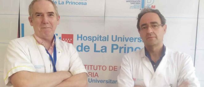 El físico, Guillermo Ortega y el cardiólogo Jesús Jiménez Borreguero. (Foto: Hospital universitario de La Princesa)