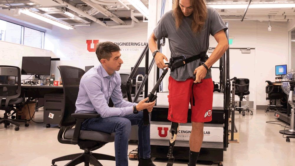 Un exoesqueleto ayudar a caminar a personas amputadas por encima de la rodilla (Foto. Universidad de Utah)