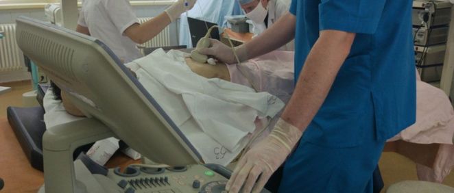 Prueba clínica del sistema de biopsia. (Foto. Evgenii Zherebtsov, Orel State University)