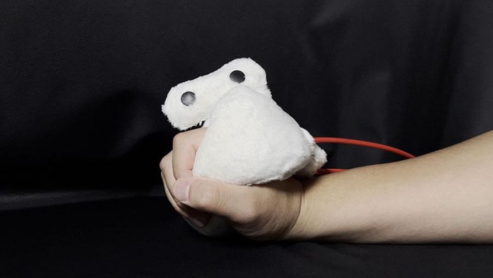 Robot blando para aliviar el dolor a las agujas (Foto. Universidad de Tsukuba)
