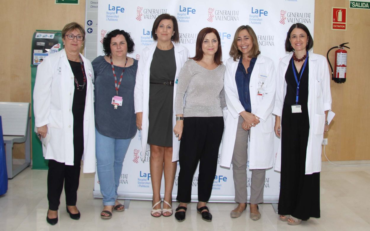 Asistentes a la jornada en el Hospital Universitario y Politécnico La Fe (Valencia)