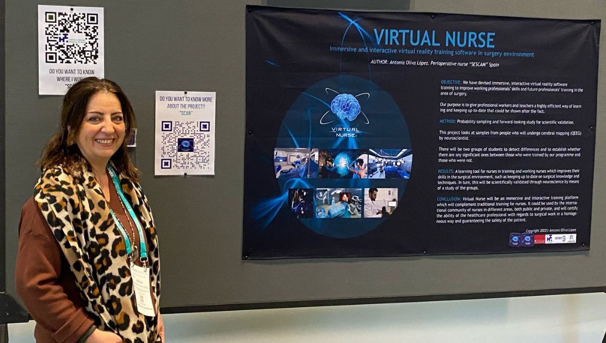 Antonia Oliva, enfermera quirúrgica creadora de Virtual Nurse, un instrumento de capacitación quirúrgica basado en realidad virtual (Foto Cedida a ConSalud)