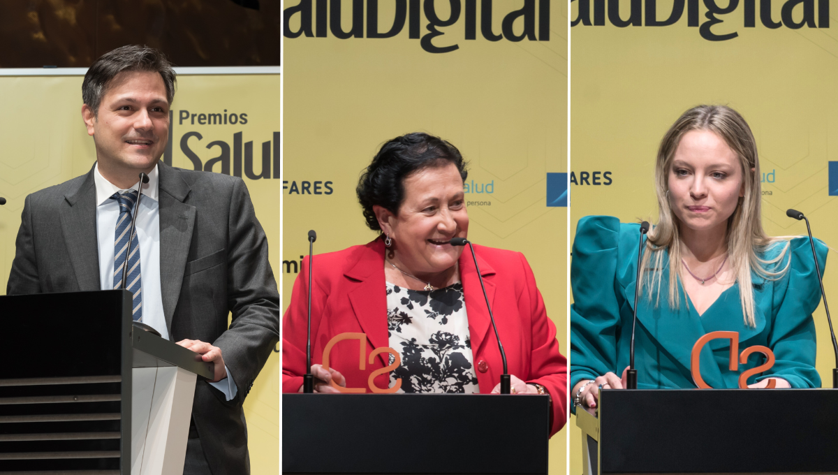 Ganadores de las Mejores Iniciativas Públicas, Privadas y la Institución digital del año en los VIII Premios SaluDigital (Foto. Montaje)