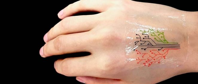 Este tatuaje se compone de un parche delgado y transparente con células bacterianas vivas en forma de árbol